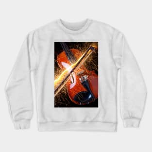 Violin with sparks flying from the bow Crewneck Sweatshirt